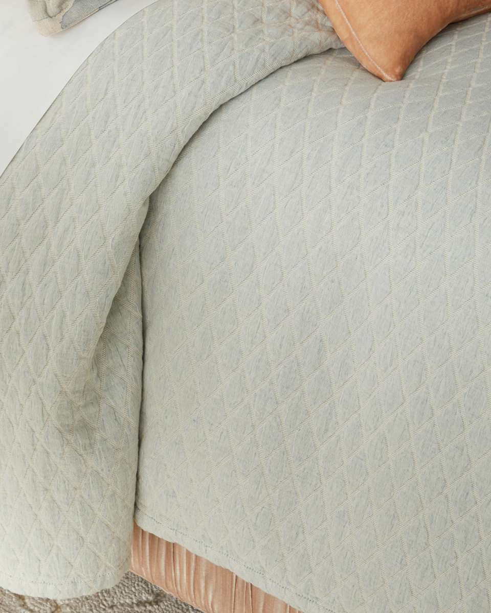 Boyce Sky Linen Coverlet
